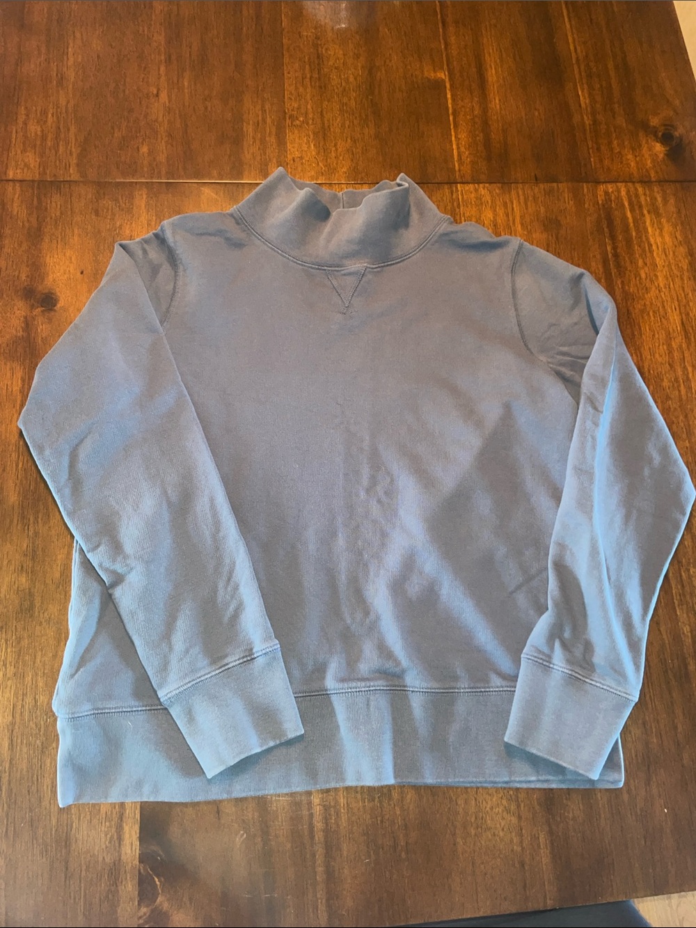 Marine Layer Men's Mock Turtleneck Sweatshirt Blue-Gray Medium